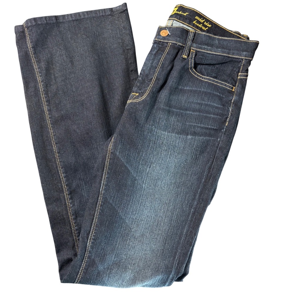 7 For All Mankind Mid Rise Bootcut Dark Wash Denim Jeans Women's Size 31